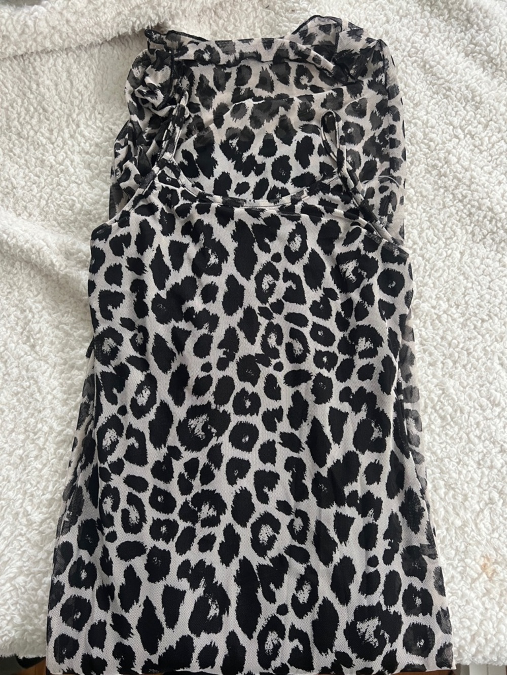 Black and White Leopard Print dress